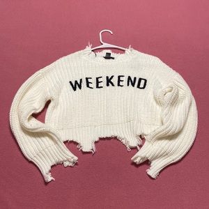 cropped knit top